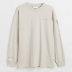 Anivive Oversized Fit Cotton Long Sleeve Shirt