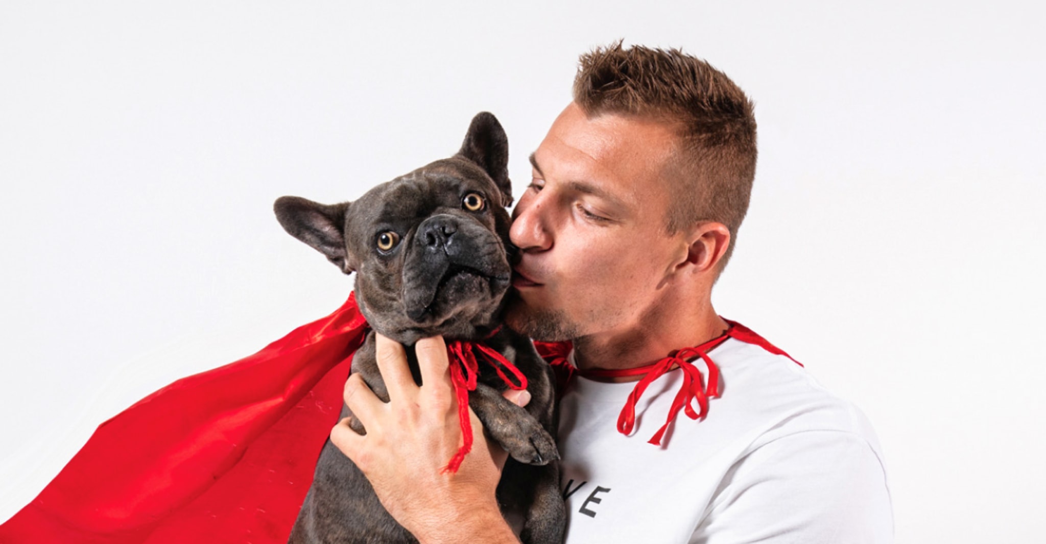 Gronk and his dog Ralphie